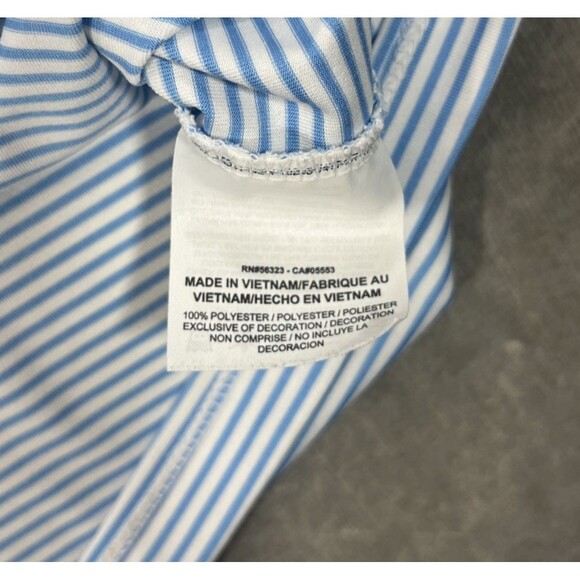 Nike Dri-Fit Golf‎ Men’s XXL Blue White Striped Standard Fit Golf Polo Shirt - Picture 5 of 6